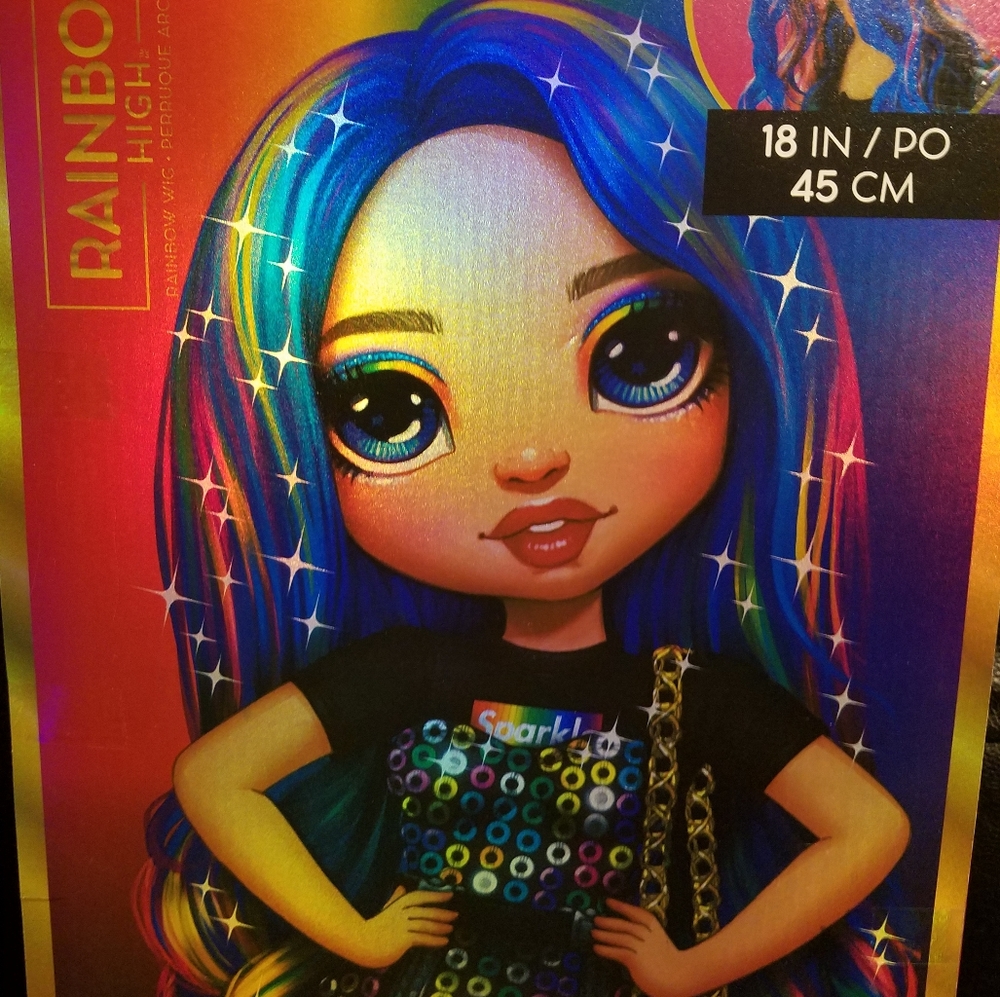 Nwt Rainbow high school  fashion wig